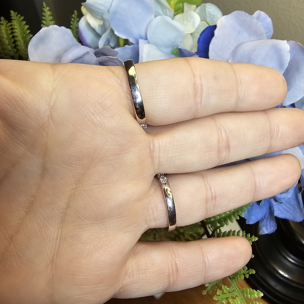 Diamonique Stack Rings - Picture 6 of 9